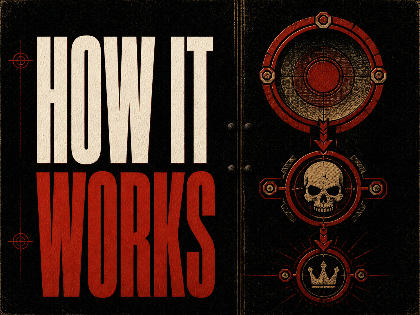 How it works: target, skull checkpoint, and crown